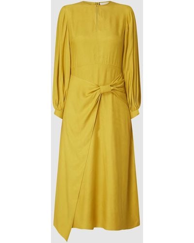 Ted Baker Midi-jurk Met Knoopdetail - Geel