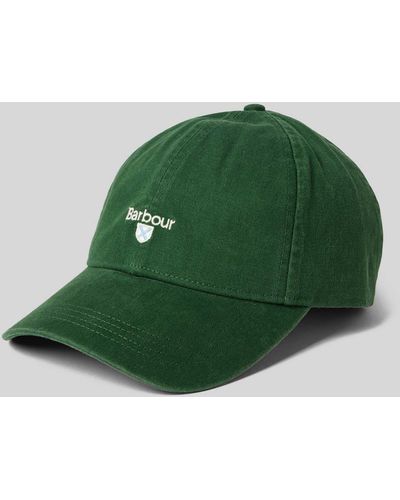 Barbour Basecap mit Label-Stitching - Grün
