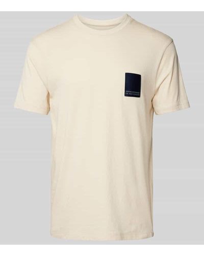 Armani Exchange T-Shirt mit Label-Detail - Natur