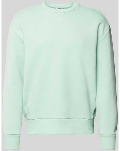 Calvin Klein Sweatshirt mit Label-Print Modell 'NANO' - Grün
