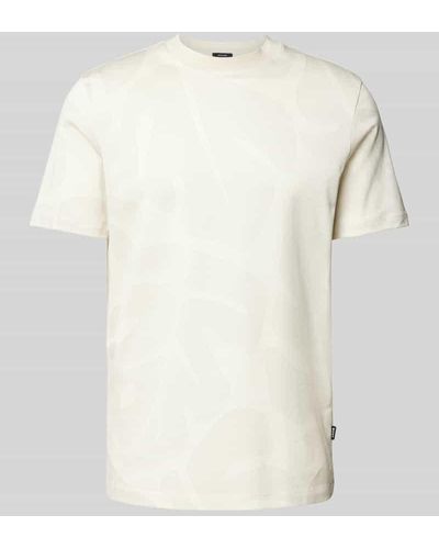 BOSS T-Shirt mit Rundhalsausschnitt Modell 'Thompson' - Natur