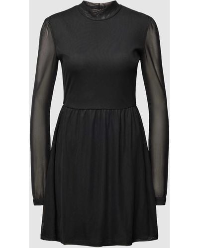 ONLY Mini-jurk Met Semi-transparante Mouwen - Zwart