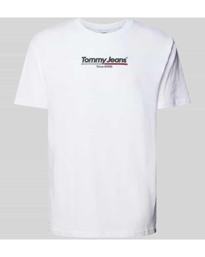 Tommy Hilfiger T-Shirt mit Label-Print - Weiß