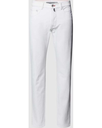 Pierre Cardin Tapered Fit Jeans im 5-Pocket-Design Modell 'Lyon' - Weiß