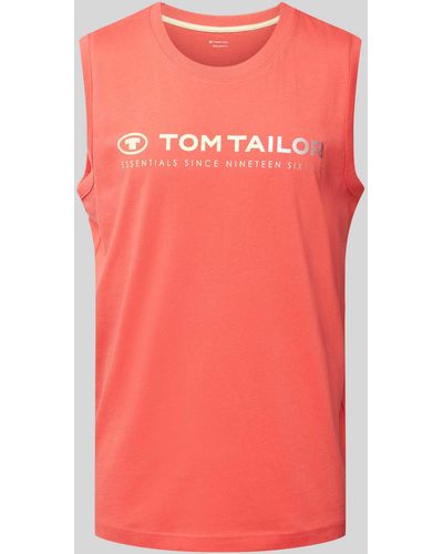 Tom Tailor Tanktop mit Label-Print - Pink