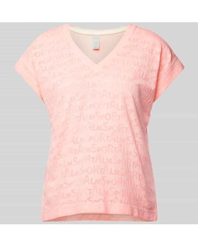 Sportalm T-Shirt mit V-Ausschnitt - Pink