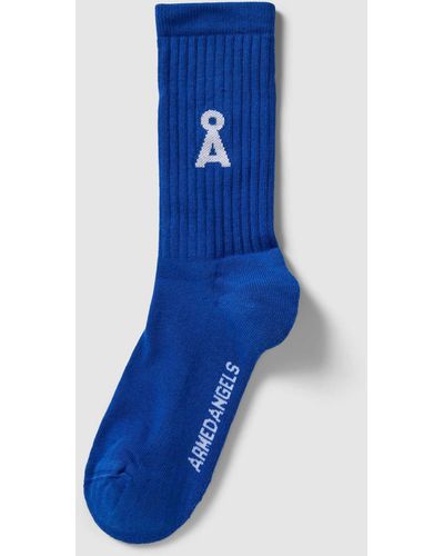 ARMEDANGELS Socken mit Label-Print Modell 'SAAMUS' - Blau