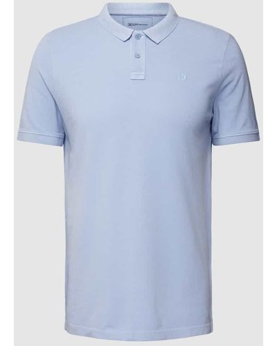 Tom Tailor Regular Fit Poloshirt mit Label-Print - Blau