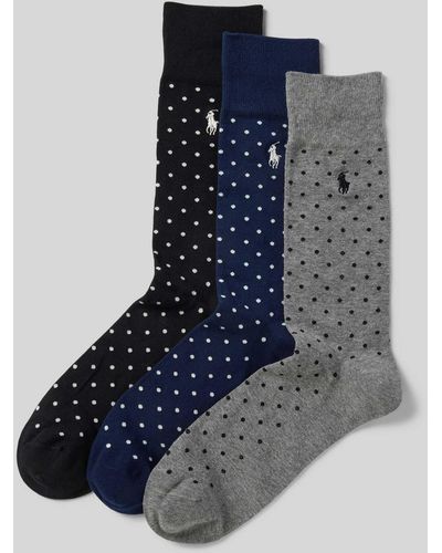 Polo Ralph Lauren Socken mit Label-Stitching im 3er-Pack - Blau