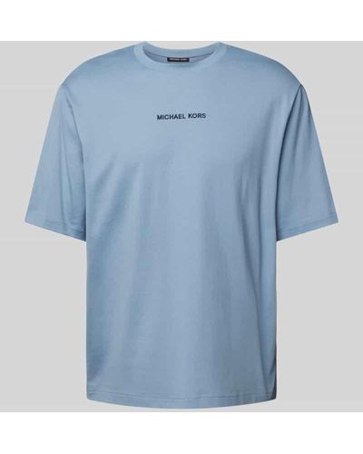 Michael Kors T-Shirt mit Label-Stitching Modell 'VICTORY' - Blau
