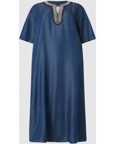 Marina Rinaldi PLUS SIZE Kleid aus Lyocell Modell 'Decuria' - Blau
