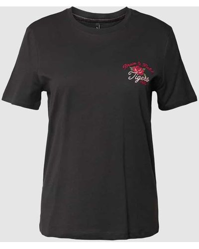 ONLY T-Shirt mit Motiv-Print Modell 'LENNI' - Schwarz