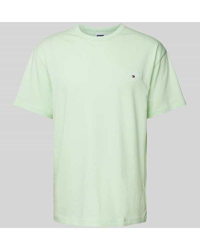 Tommy Hilfiger T-Shirt mit Label-Stitching - Grün