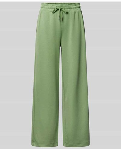 Soya Concept Regular Fit Sweatpants mit weitem Bein Modell 'Banu' - Grün