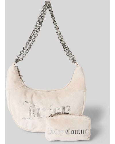 Juicy Couture Hobo Bag mit Ziersteinbesatz Modell 'KIMBERLY' - Natur