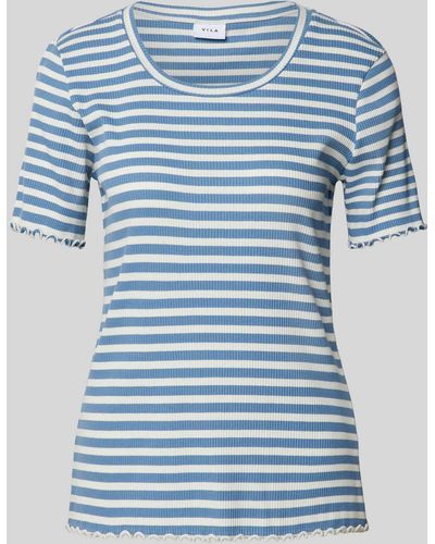 Vila T-shirt Met Ronde Hals - Blauw