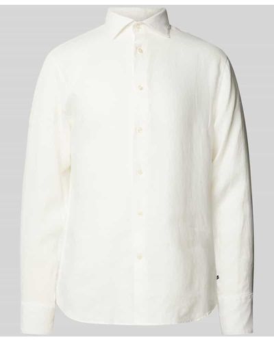 Matíníque Regular Fit Freizeithemd aus Leinen Modell 'Amarc' - Weiß