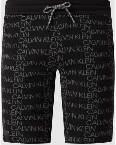 Calvin Klein Sweatshorts aus Bio-Baumwolle - Schwarz