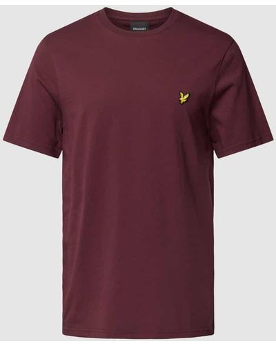 Lyle & Scott T-Shirt mit Logo-Patch - Rot