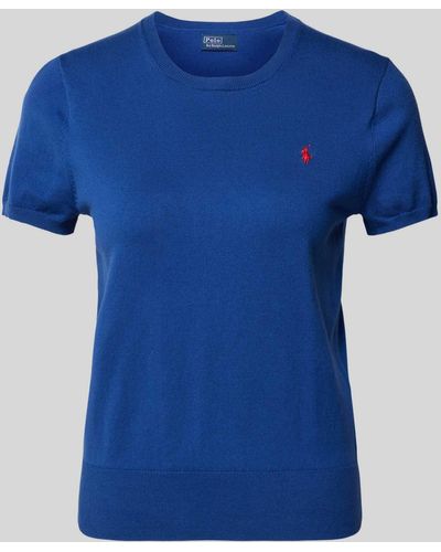 Polo Ralph Lauren Strickshirt mit Logo-Stitching - Blau