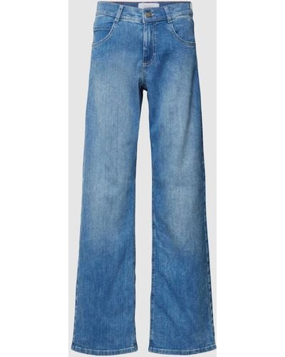 ANGELS Straight Leg Jeans im 5-Pocket-Design Modell 'LIZ' - Blau
