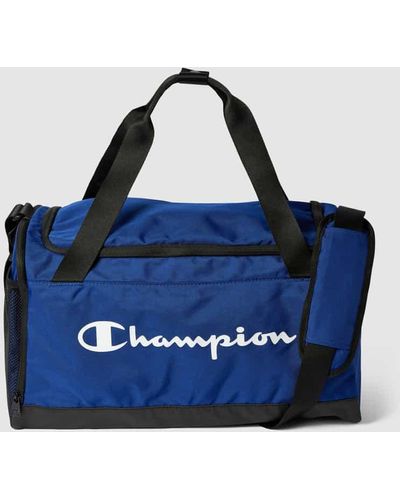 Champion Weekender mit Label-Print Modell 'Duffle' - Blau