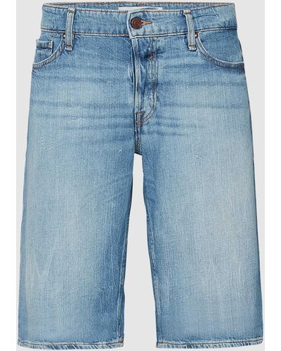 Guess Jeansshorts Met Labelpatch - Blauw