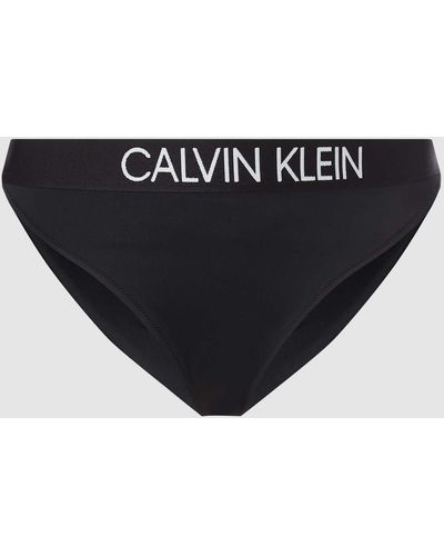 Calvin Klein PLUS SIZE Bikini-Hose mit Logo - Schwarz