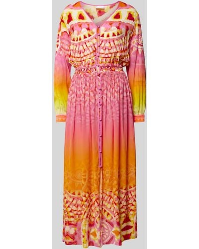 Sportalm Maxi-jurk Met Doorknoopsluiting - Roze