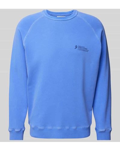 Thinking Mu Sweatshirt mit Rundhalsausschnitt - Blau
