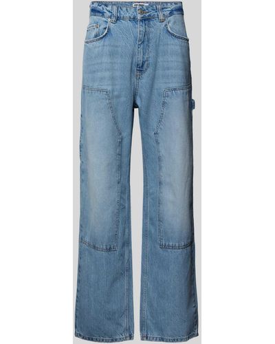 Review Baggy Fit Jeans mit Hammerschlaufe - Blau
