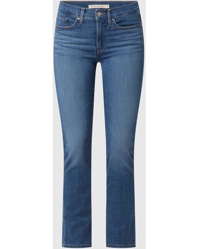 Levi's® 300 Shaping Straight Fit Jeans mit Stretch-Anteil Modell '314' - 'Water - Blau