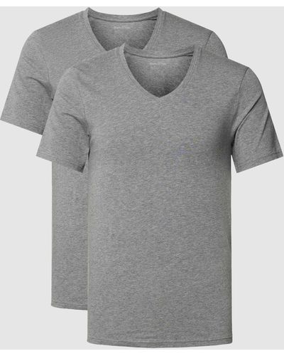 Marc O' Polo T-Shirt im 2er-Pack Modell 'ESSENTIALS' - Grau