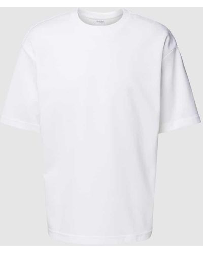 SELECTED Oversized T-Shirt mit überschnittenen Schultern Modell 'OSCAR' - Weiß