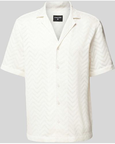 Strellson Freizeithemd mit Reverskragen Modell 'Carlo' - Weiß