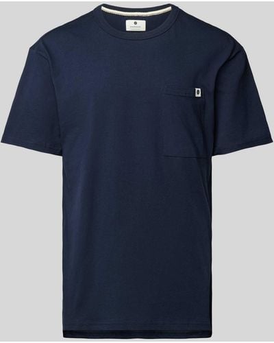 Anerkjendt T-shirt Met Borstzak - Blauw