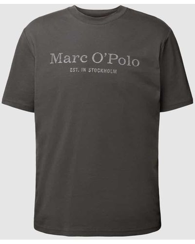 Marc O' Polo T-Shirt mit Statement- und Label-Print - Mehrfarbig