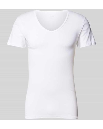 Mey T-Shirt mit V-Ausschnitt - Weiß
