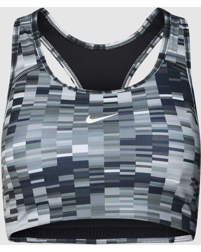 Nike Sport-BH mit Allover-Muster - Grau