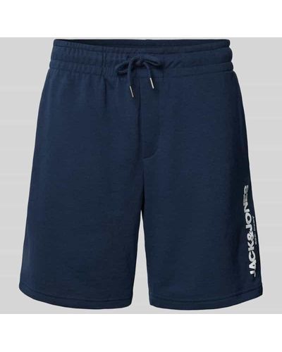 Jack & Jones Sweatshorts mit Tunnelzug Modell 'GALE' - Blau