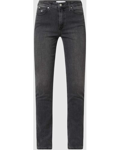 Calvin Klein Skinny Fit High Rise Jeans mit Stretch-Anteil - Grau