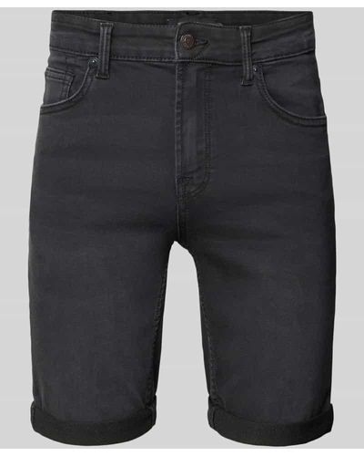 Only & Sons Regular Fit Jeansshorts im 5-Pocket-Design Modell 'PLY LIFE' - Grau