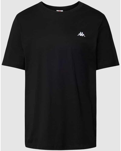 Kappa T-Shirt mit Label-Stitching - Schwarz