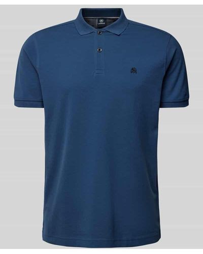 Lerros Regular Fit Poloshirt mit Logo-Stitching - Blau
