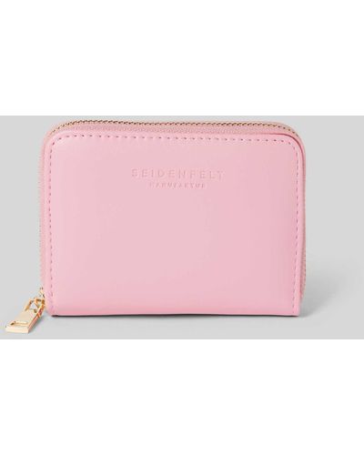 SEIDENFELT Portemonnaie in unifarbenem Design Modell 'YLVA' - Pink