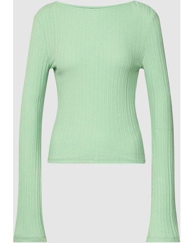 Gina Tricot Shirt Met Lange Mouwen - Groen