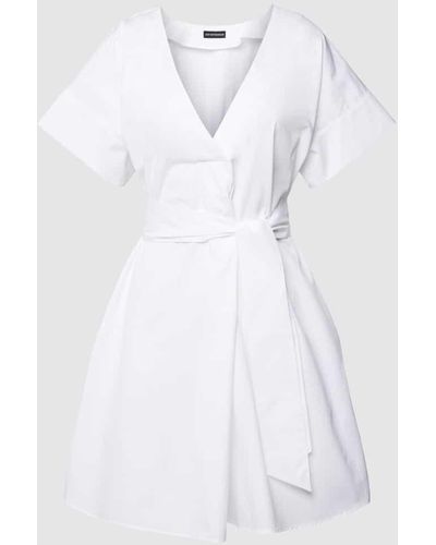 Emporio Armani Blusenkleid mit Bindegürtel - Weiß