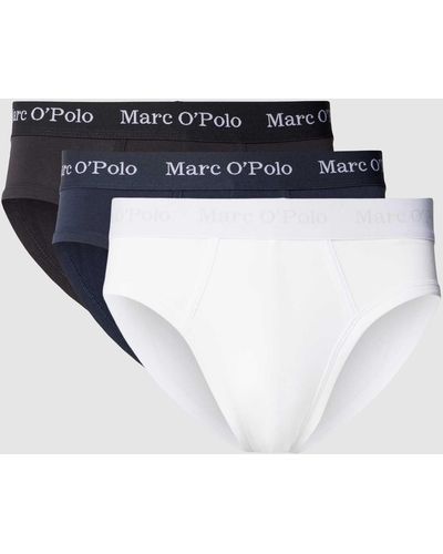 Marc O' Polo Slip mit elastischem Label-Bund im 3er-Pack - Blau
