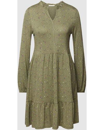 Edc By Esprit Mini-jurk Met All-over Bloemenmotief - Groen