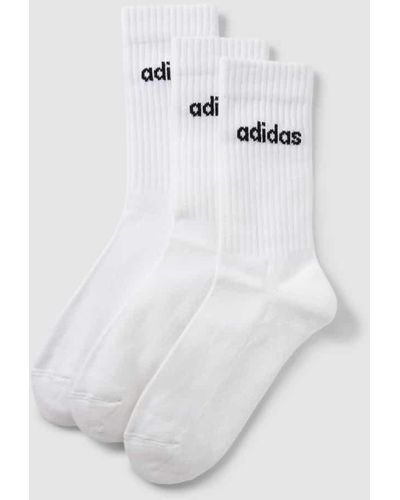adidas Socken mit Label-Stitching im 3er-Pack - Weiß